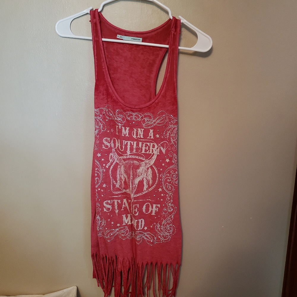 Fringe tank with bling
